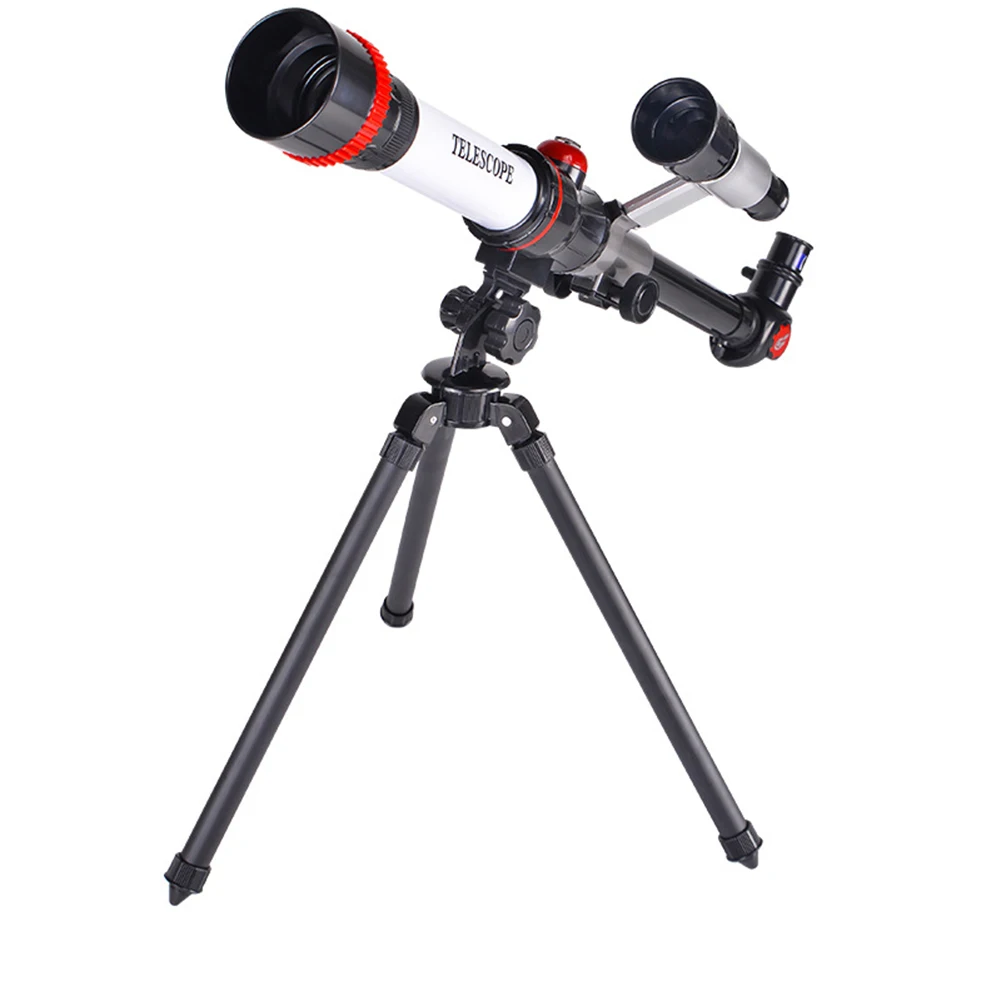 Telescopio astronómico para observación de estrellas, Monocular espacial con ocular de 3 piezas, binoculares potentes: Rojo