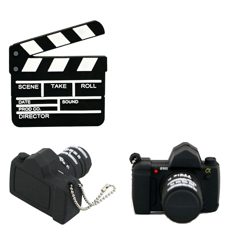 Film animowany klaps pamięć USB 8G 16G kamera USB2.0 Pendrive śliczne Film Pendrive 64GB Pen Drive Flash USB pamięci