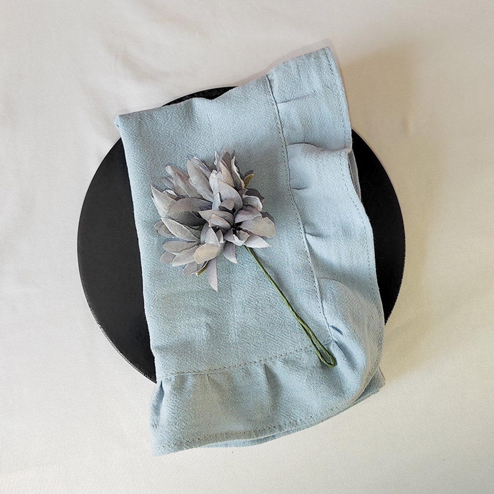 Katoen 100% Ruffule Servetten Voor Borden Zachte Volants Voor Bruiloft Decoratie Huis Warming Tafel Decor Party: 80x40 cm / Ivoor