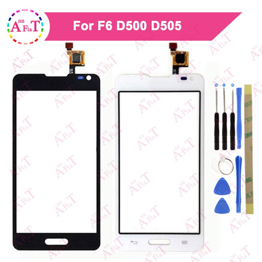 4.5" For LG Optimus F6 D500 D505 MS500 Touch Screen Digitizer Sensor Outer Glass Lens Panel 3m glue Free
