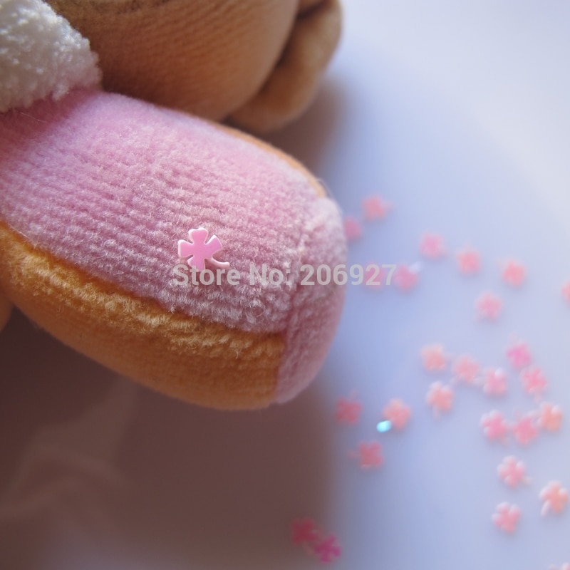 GD19-1 20 g/zak leuke roze ab lucky leaf nail art glanzend glitter leuke decoratie nail art decoratie