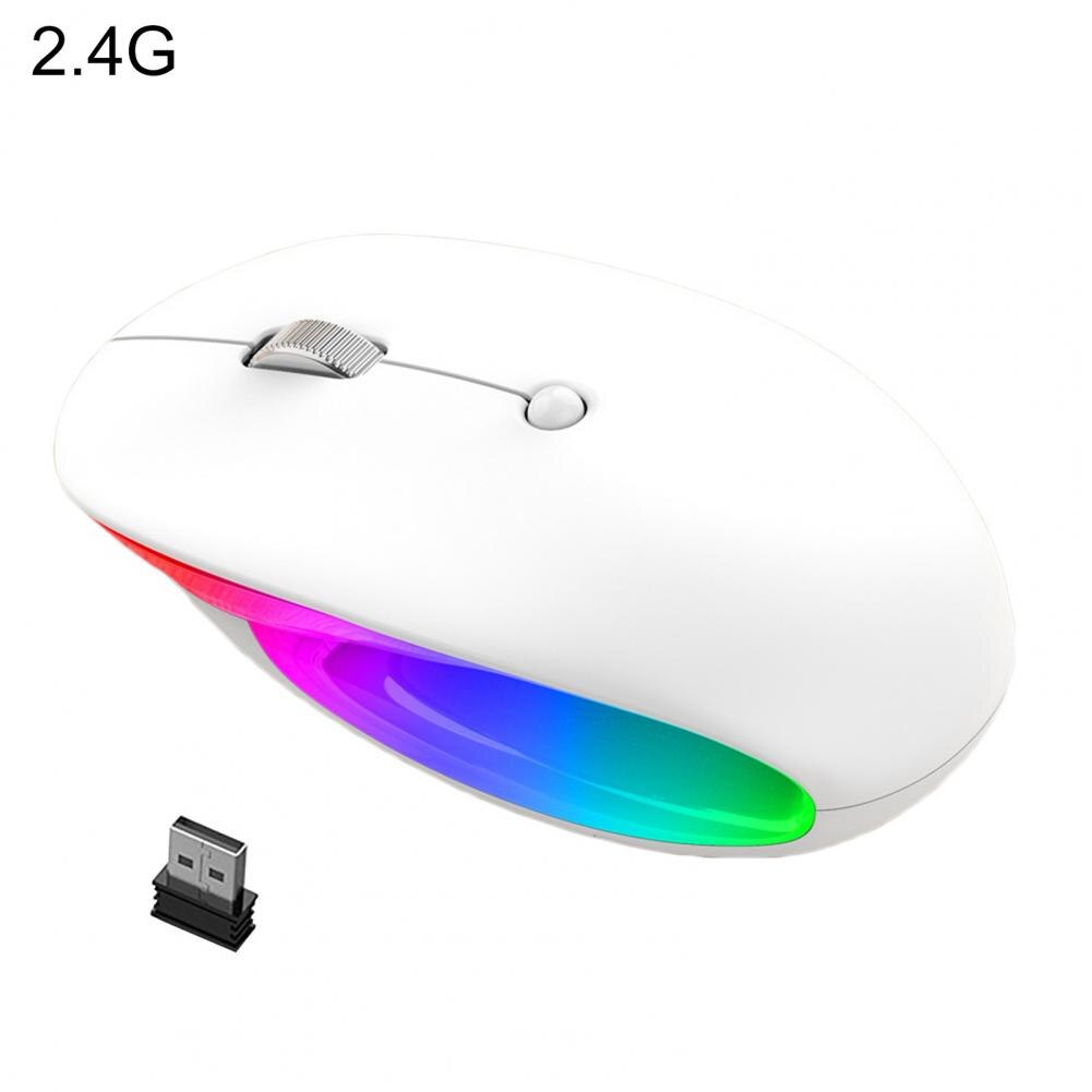 Kabellose bluetooth-maus mit rgb-beleuchtung, wiederaufladbar, leise, ergonomisch, led-hintergrundbeleuchtung, ideal für laptops und pcs.: Normale version farbe 2