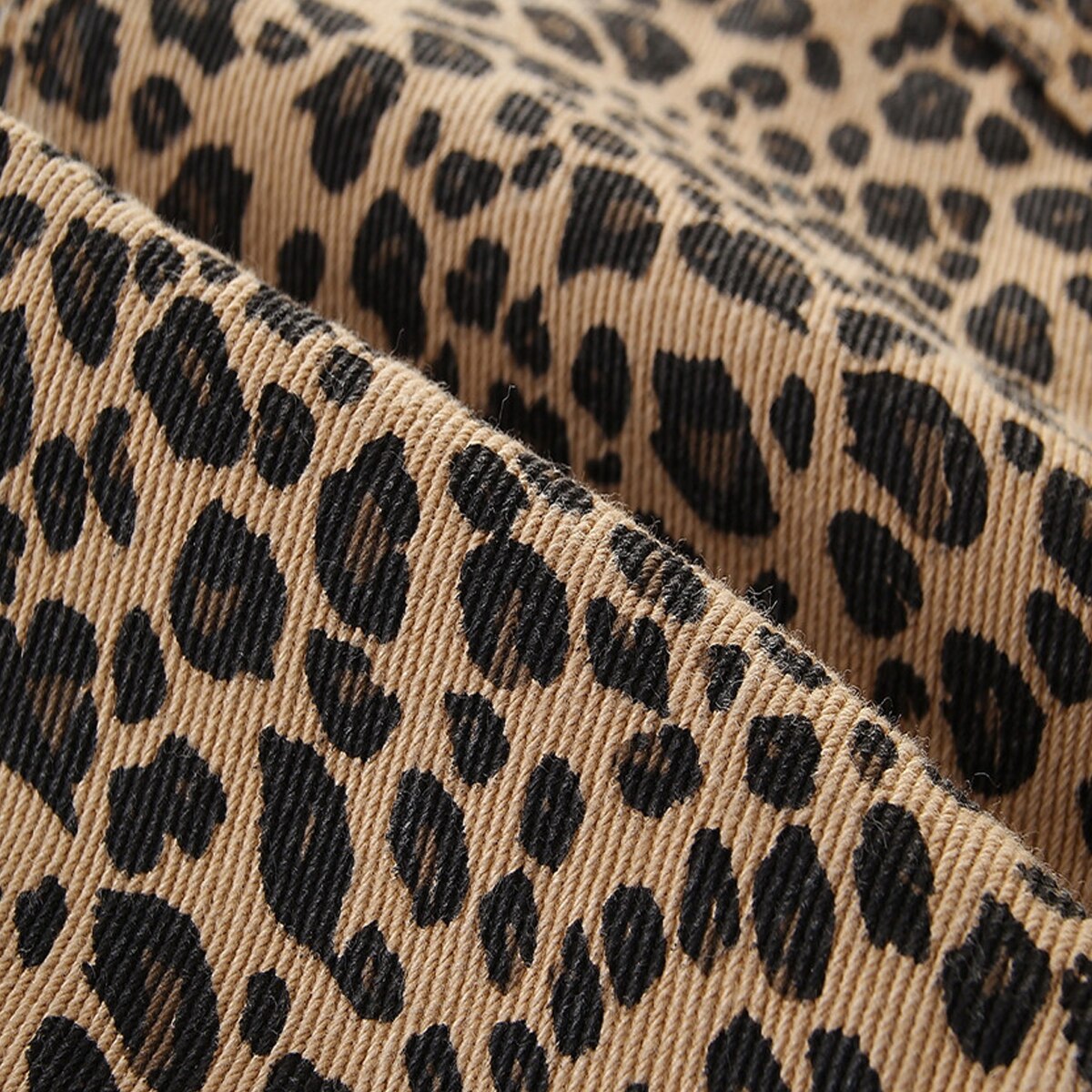 Bambine Primavera Estate Autunno Giacca A Maniche Lunghe Piegato Collare Del Modello Del Leopardo Pulsante-Imbottiture Design del Frontale Tasche Giubbotti