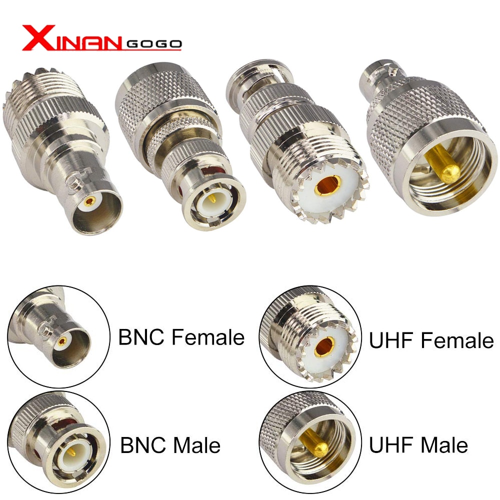 4pcs/set BNC to UHF PL259 adapter RF connector 4 t... – Grandado