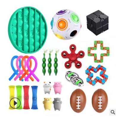 Juguetes antiestrés para niños y adultos, paquete de juguetes sensoriales para aliviar el autismo y ansiedad, 16/18/19/22/24 Uds.: 24pcs