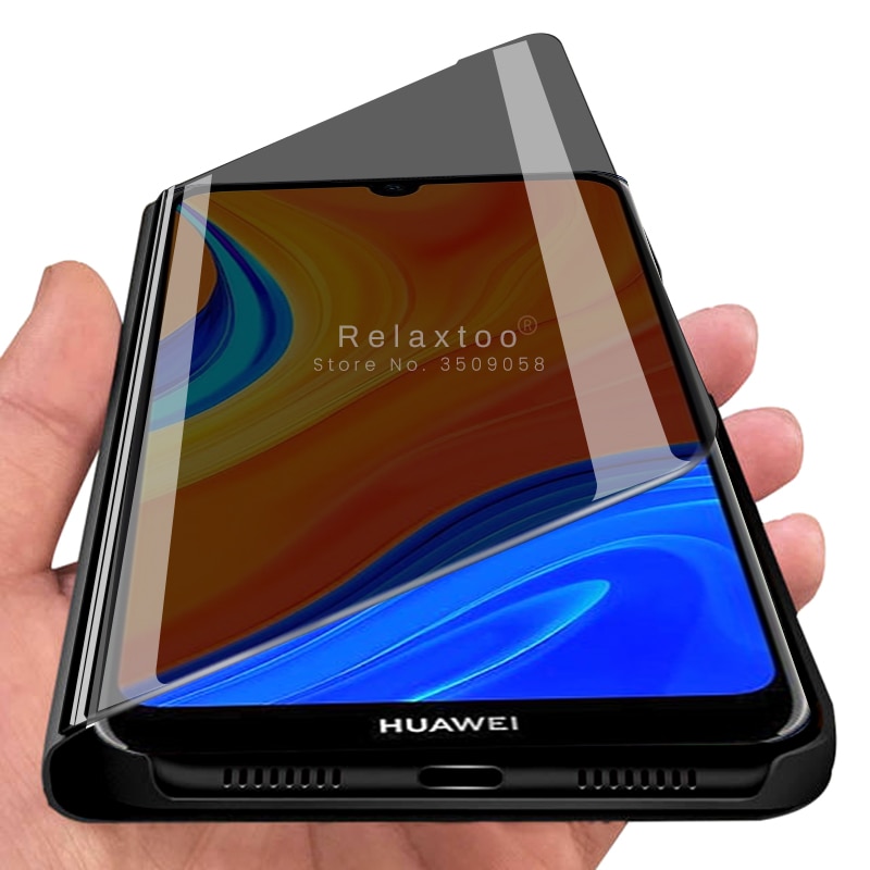 Étui à rabat miroir pour huawei  y 6s , support de livre, coque pour huawei  y6s , coque de protection pour huawei  y6 s , 6.09 -lx1