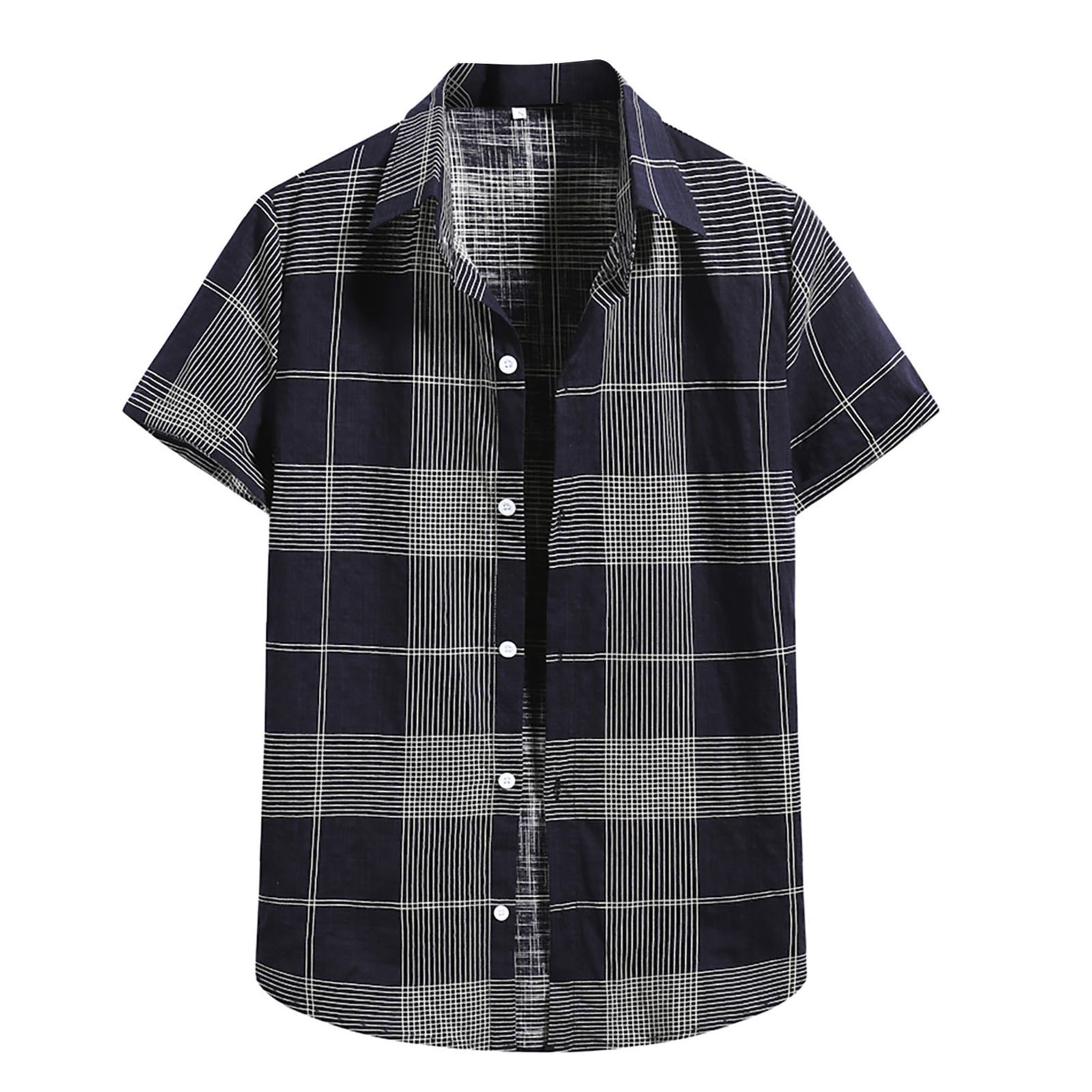 Men's Plaid Shirt Button Shirt Cotton Linen Male Casual camisa masculina Printed Shirts Spring Summer Shirt For Men Clothing