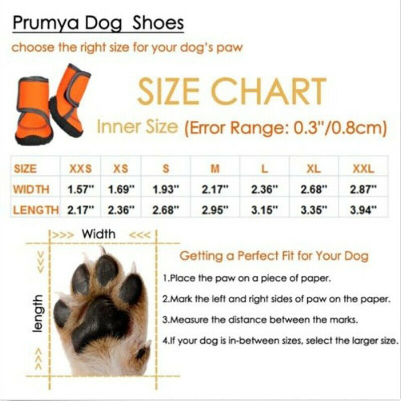 Waterdichte Hond Winter Warm Sneeuw Booties Anti-Slip Beschermende Schoenen Boot Orange Rubber Regen Schoenen Voor Kleine Honden huisdier Producten