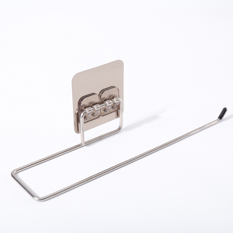 Porte-serviettes en papier, 1 pièce, support pour serviettes, robinet de cuisine, Gadgets de salle de bains, porte-serviettes, fixation métallique, amélioration de l'habitat: GRIS