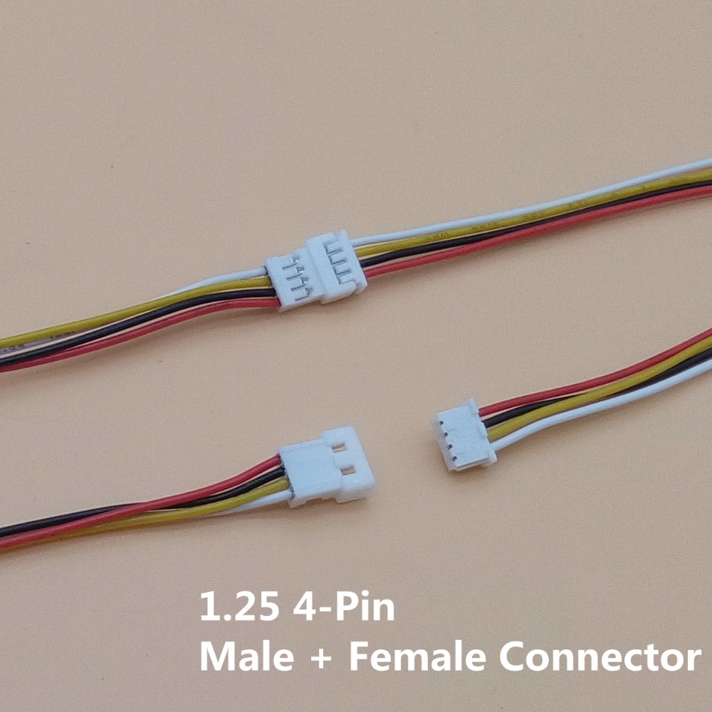 20 Sets/Lot Connector Micro JST 1.25MM 2-Pin/3-Pin/4-Pin Male&Female Connector Plug with Wires Cables LED Strip Connectors