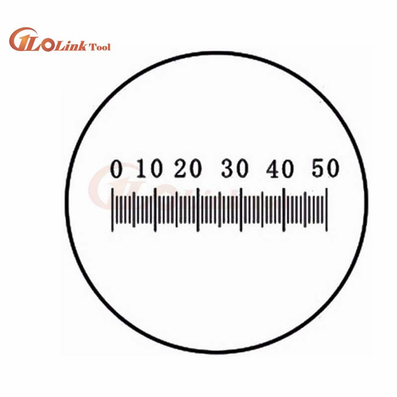C1 - C7 Optical Glass Microscope Calibration Slides Eyepiece Reticle Ruler Microscope Stage Micrometer for Eyepieces Measurement: C3
