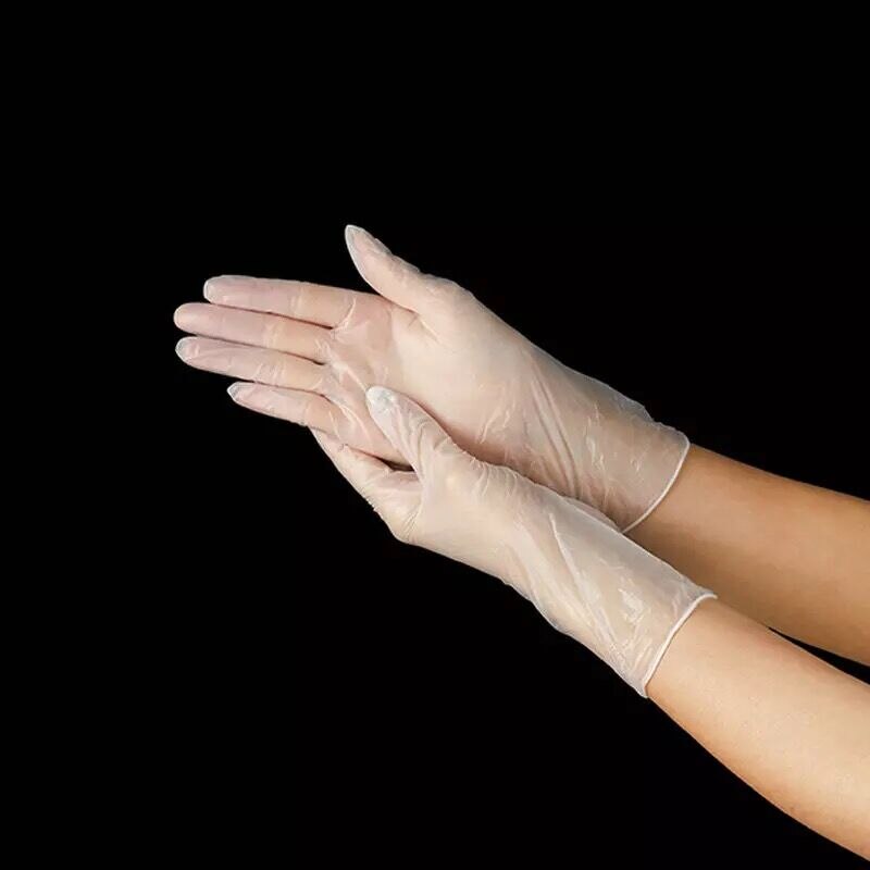 Guantes desechables de plástico para alimentos blancos y 20 piezas, guantes desechables para restaurante, cocina, guantes ecológicos para alimentos, guantes para frutas y verduras