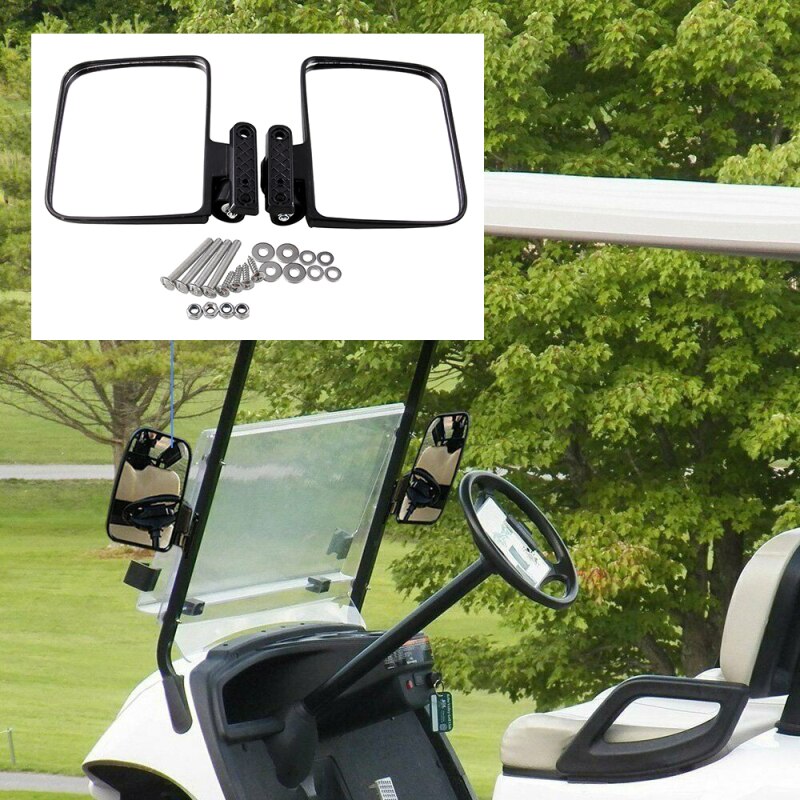 Golf Cart Mirrors-Universal Folding Side View Mirror For Golf Carts Club UK Golf Car Parts Accessories
