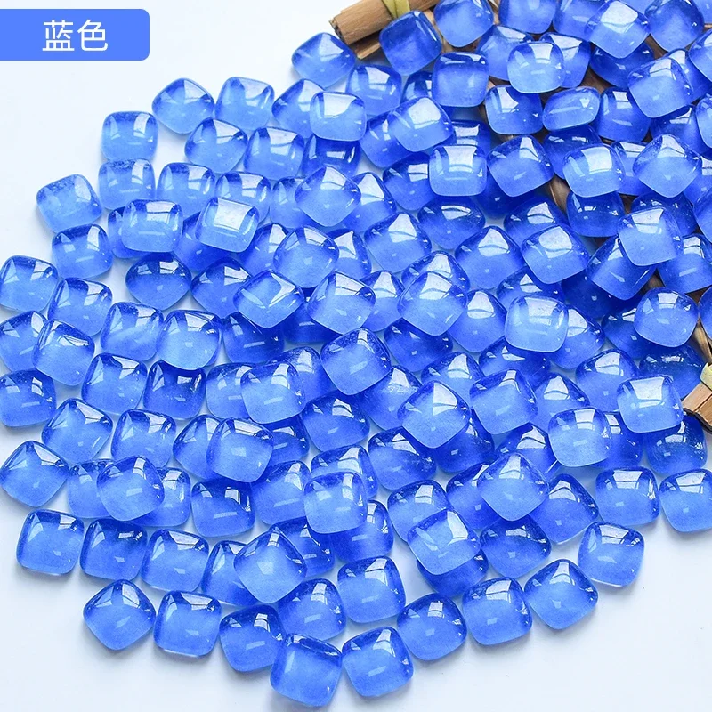 200g Mosaik Dreieck quadratische Glasmosaik fliesen bilden DIY handgemachte freundlicher kreative Dekoration Zubehör Wohn accessoires: Jade Grün