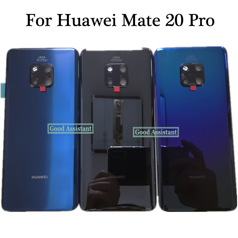 Originele Voor Huawei Mate 20 Pro LYA-L09 LYA-AL10 LYA-TL00 Back Battery Cover Deur Behuizing case Achter Glas lens onderdelen Vervanging