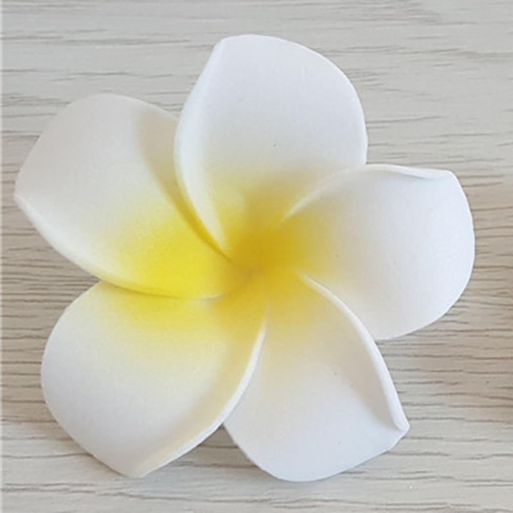 Hawaii plumeria blomma hårspännen för kvinnor flickor blommiga hårnålar för sommar strand bröllopsfest håraccessoarer: Gul