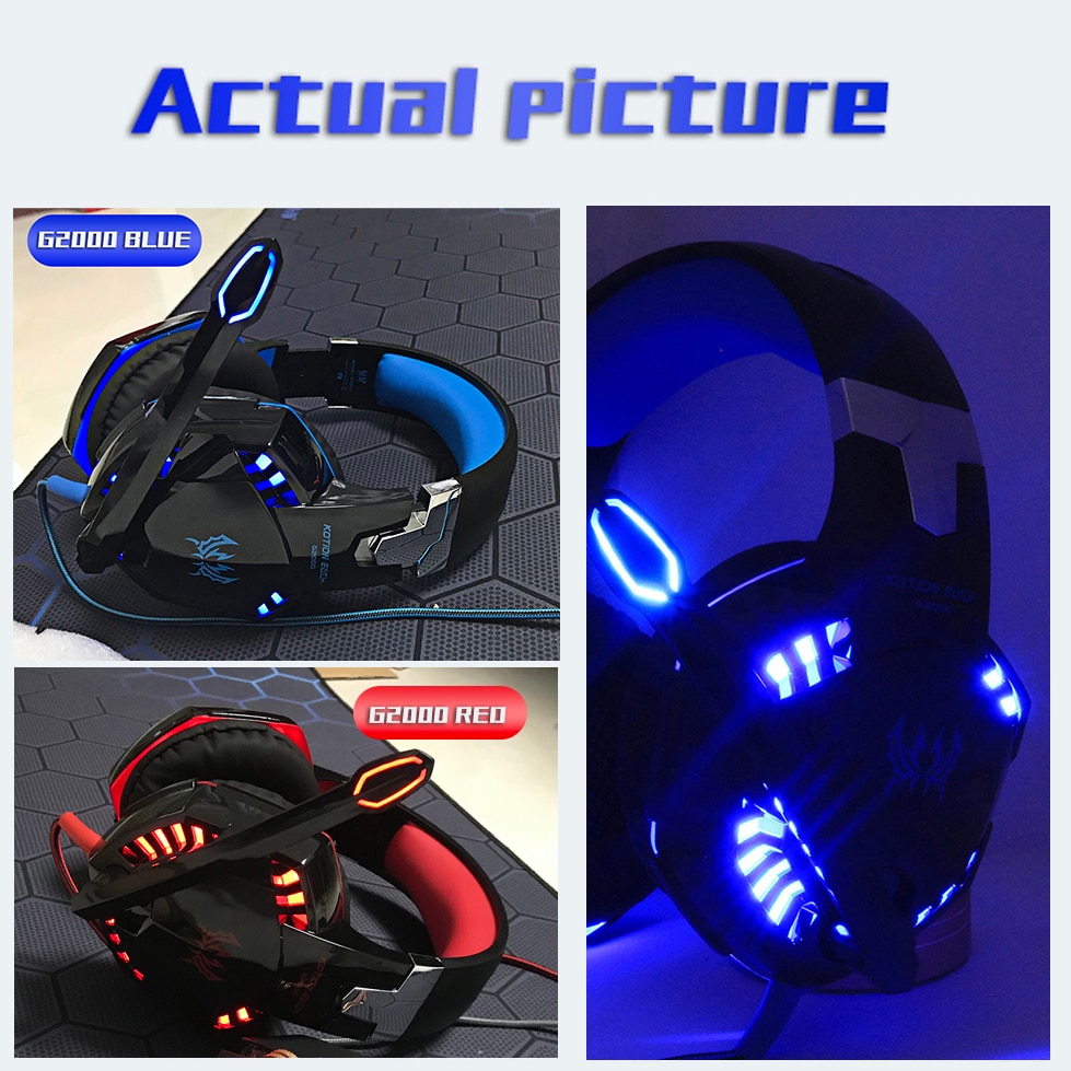 Gaming headset stereo gamer hoofdtelefoon met microfoon oortelefoon verstelbare gamer bedraad usb voor  ps4 xbox pc laptop gamer