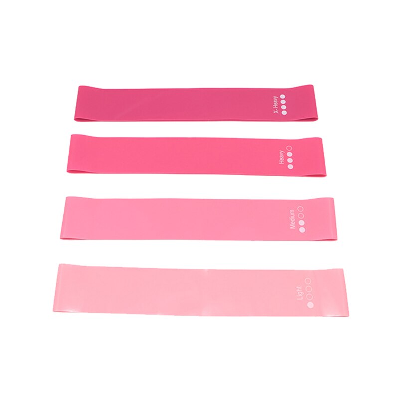 4 In 1 Roze Yoga Riemen Elastische Yoga Weerstand Band Yogic Riem Set