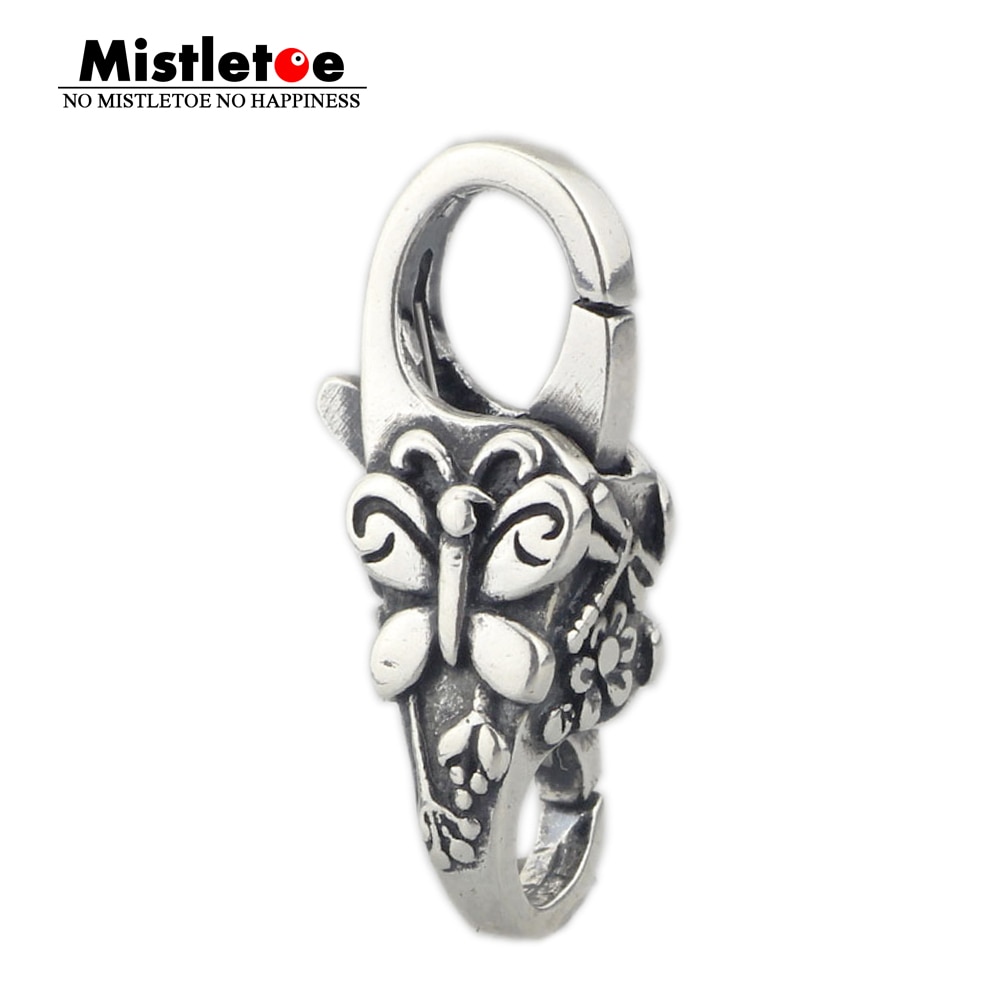 Genuine 925 Sterling Silver Charms Butterfly Dragonfly Flowers Locks Lobster Clasp Fit European Troll Bracelet Jewelry