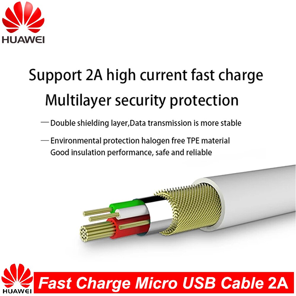 HUAWEI Original schnell aufladen Mikro USB Kabel Unterstützung 2A Reisen aufladen Pro Huawei P7 P8 P9 P10 Lite Kamerad 7 8 10 Lite Honor 8X 8C