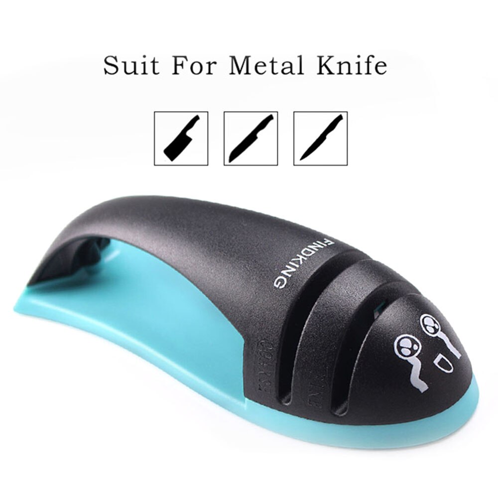 Knife Sharpener Diamond Quick 3 Stages Sharpener Knife Sharpening Tools Sharpening Stone: Grey