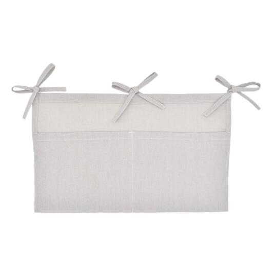 1 pçs algodão berço do bebê pendurado saco de armazenamento berço do bebê cama marca organizador brinquedo fralda bolso para cc cama: Gray