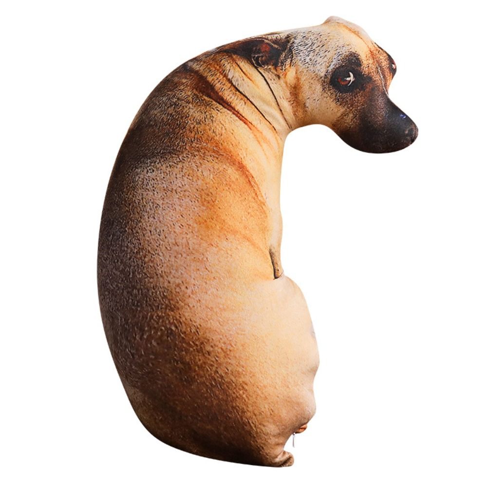 Cute 3D Lifelike Animal Throw Pillow Dog Pillow Soft Cushion Office: Red