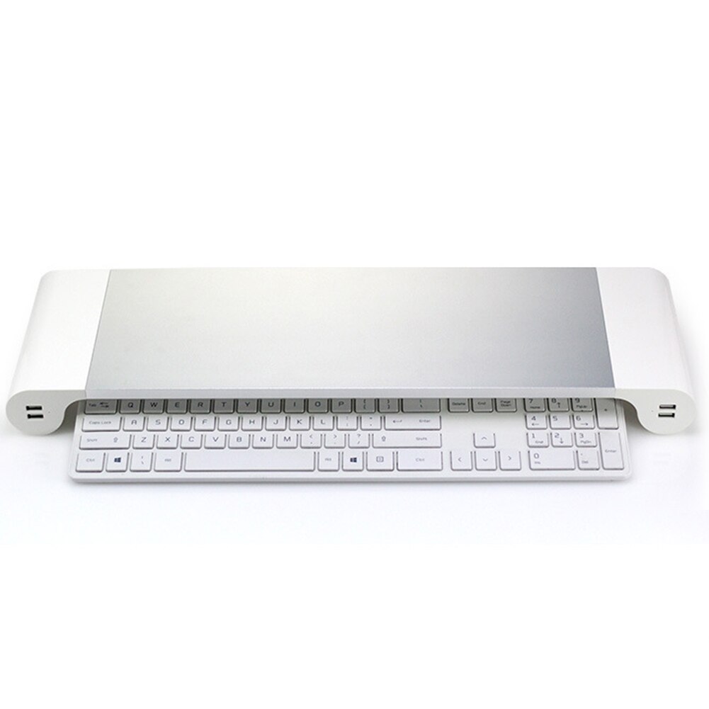 Multi-Function Desktop Monitor Holder with 4-Ports USB Charging Base Aluminum Alloy Computer Screen Laptop Notebook Stand Riser