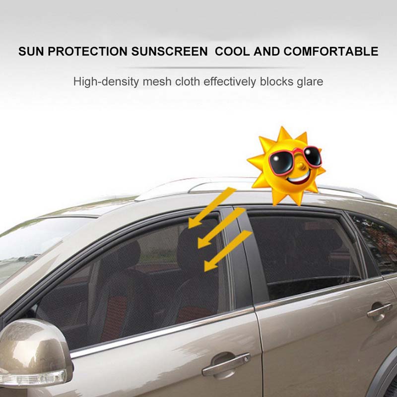 Magnetische Auto Zonneklep Anti-ultraviolet Autoraam Schaduw Gordijn Zijruit Mesh Schaduw Auto-onderdelen Interieur