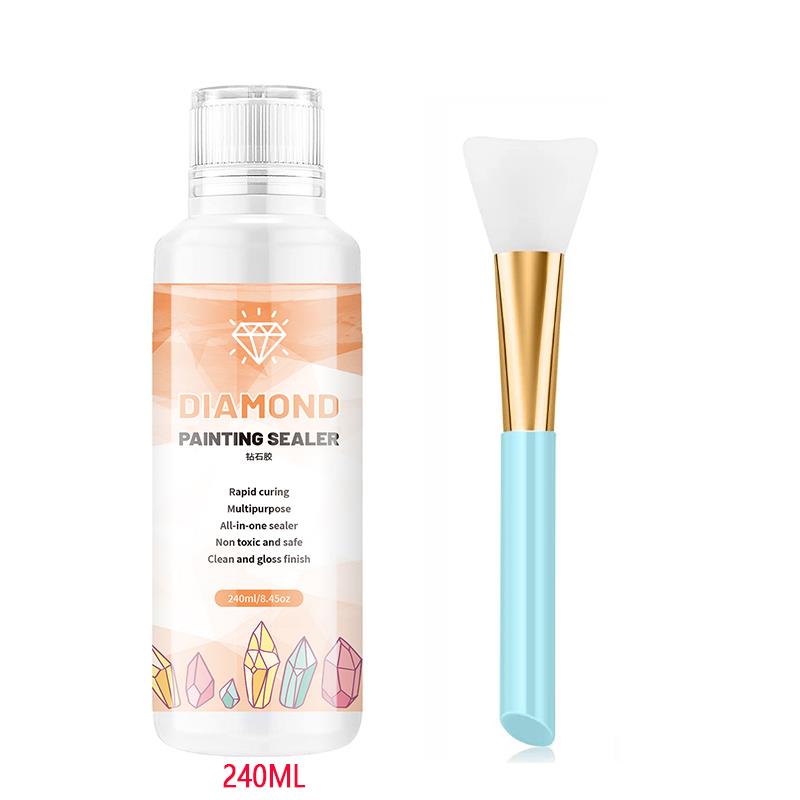 120ML Diamond Painting Sealer 5D Diamond Painting Art Glue Permanent Hold & Shine Effect Sealer Diamond Painting Puzzle: Dark Grey