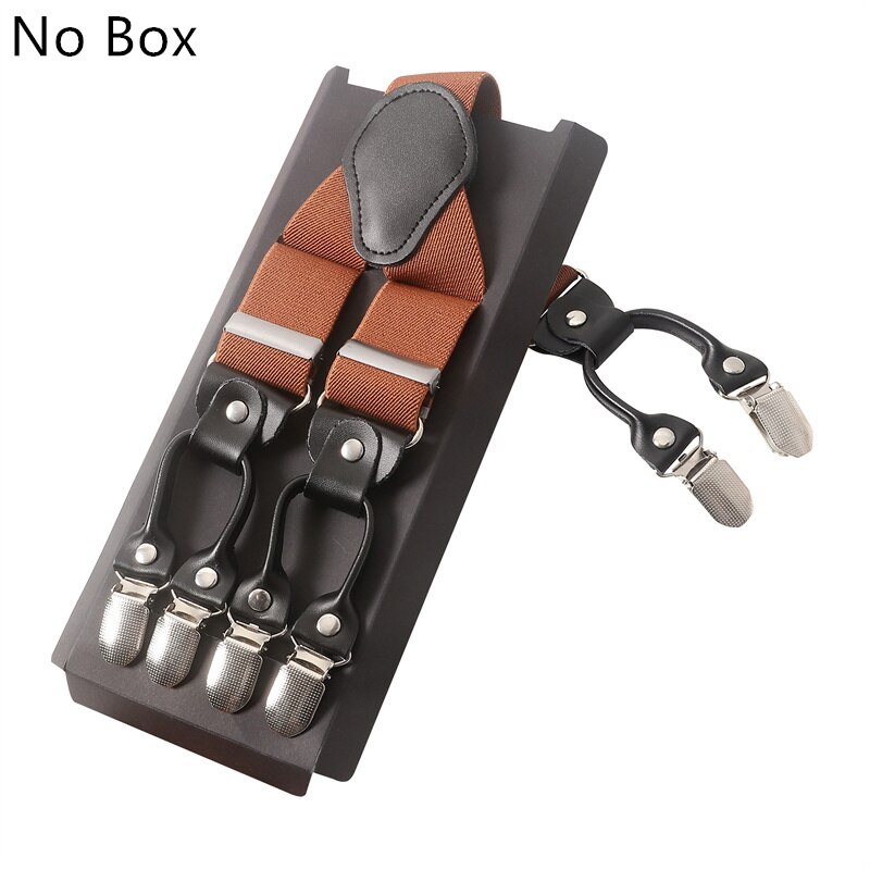 Tirantes de cuero con Clip ajustable para hombre, banda elástica ancha para pantalones, cinturón, arnés de servicio, 35mm: 31
