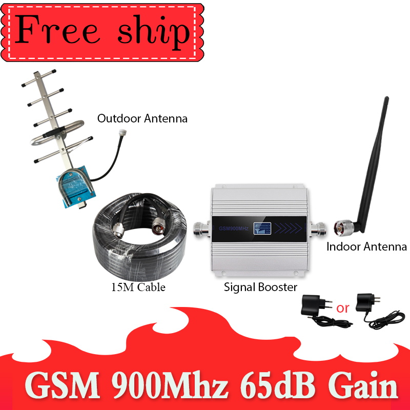 Gsm Repeater Cell Phone signal Repeater GSM 900MHZ 2G Mobile Signal Booster GSM 900 mhz celular Amplifier 8dbi Yagi antenna