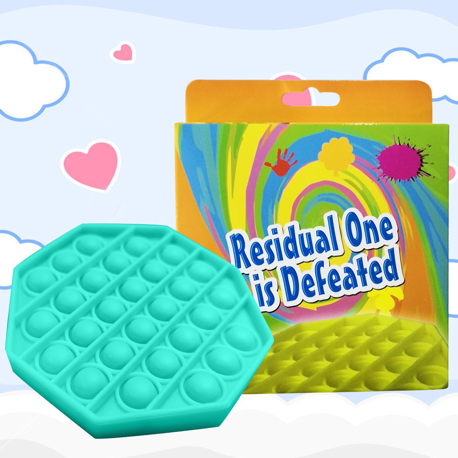 Push bubble fidget sensorisk legetøj autisme særlige behov stressaflastende legetøj jul et stykke dekompressie legetøj: B