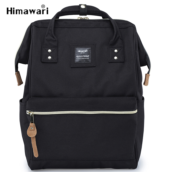 Himawari Laptop Rucksack Frauen Wasserdichte Reise Rucksäcke Schule Taschen Für Teenages Reise Mochila Rucksack Weiblichen: Black