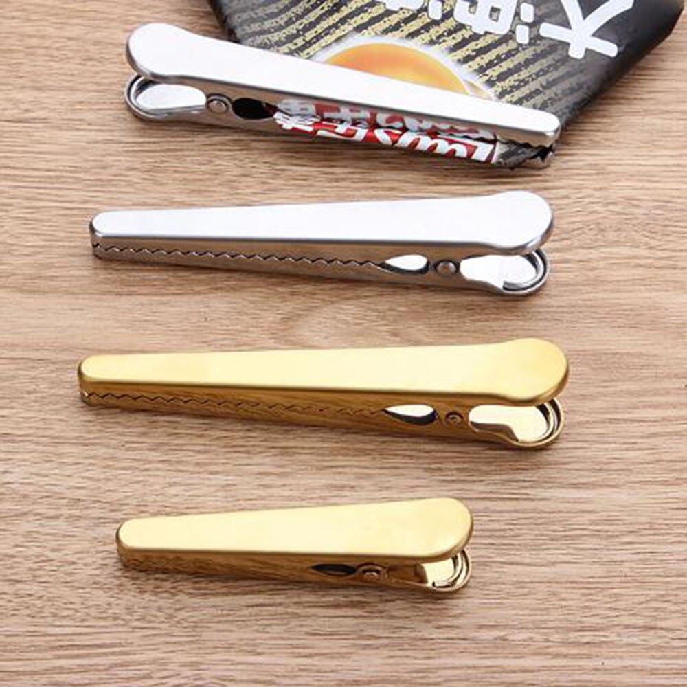 Durable Stainless Steel Food Bag Clips Sealer Storage Clamp Clips Kitchen Home Tools