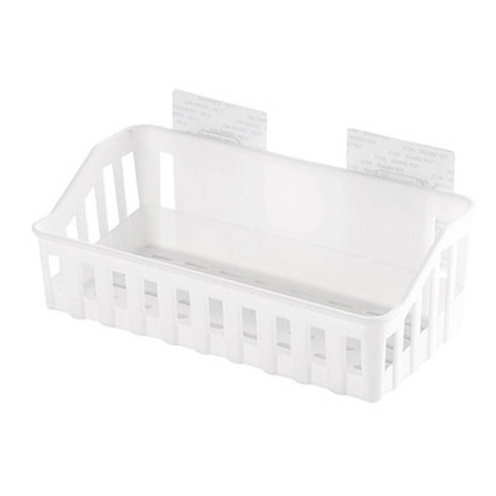 #55Kitchen Bathroom Storage Shelf Hanging Rack Corner Basket Holder Organizer Wall-mounted Storage Basket Household Organization: C