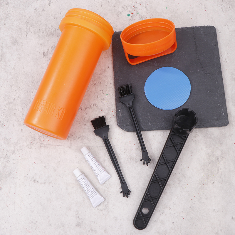 Kit de reparación SUP con parches de PVC y pegamento para inflables, Kit de reparación de tabla de Paddle de pie portátil con llave para barco Kayak