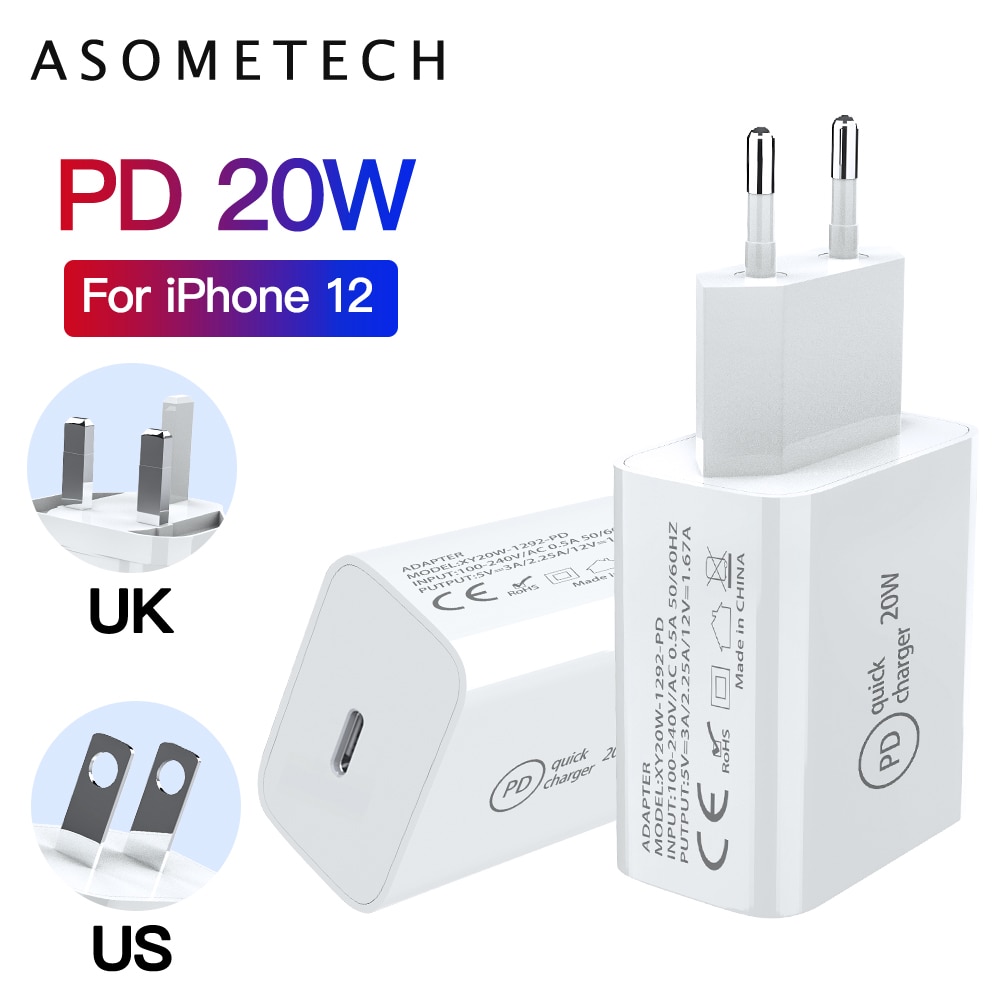 Pd 20W Usb C Lader Voor Iphone 12 Mini Pro Max 12 11 Xs Xr X 8 Plus Snelle opladen Type C Pd Oplader Voor Ipad Air 4 Ipad Pro