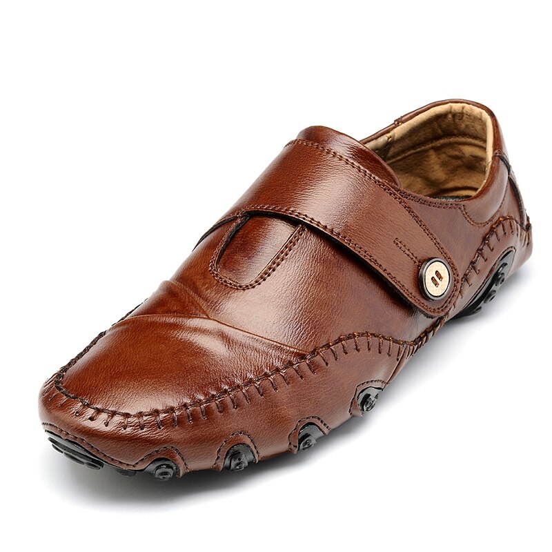 Men Golf Shoes Brown Leather Golf Men Sneakers Top Youth Sport Shoes Rubber Anti-Slip Mens Golf Gym Shoes: Brown / 12.5