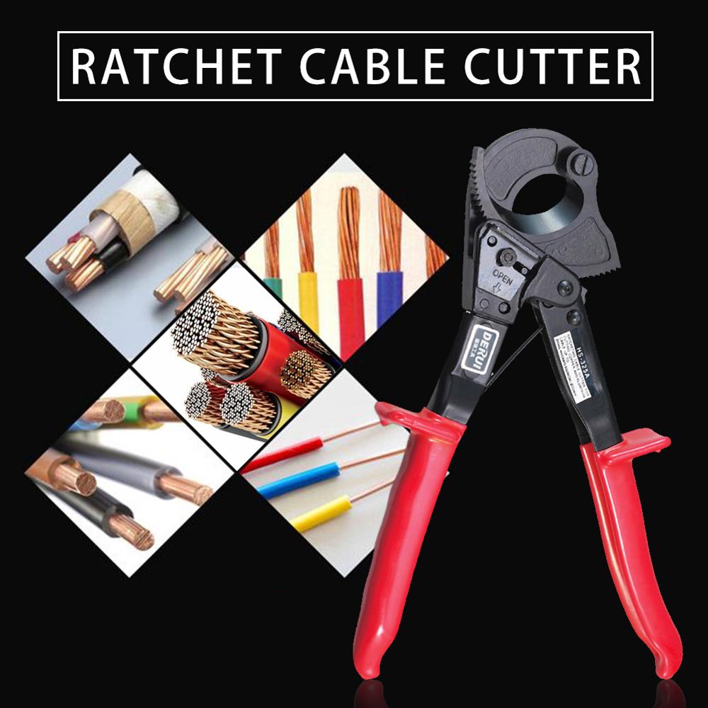 HS-325A 240mm2 Insulated Pliers Ratcheting Ratchet Cable Cutter Carbon Steel Germany Wire Cutter Long Nose