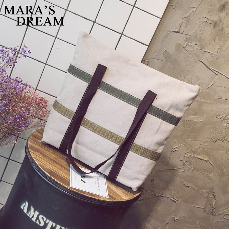 Mara's dream effen canvas toilettas casual wilde schoudertas splicing trend tas
