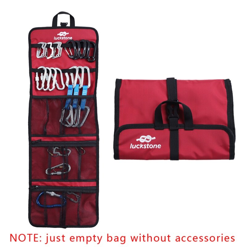 Multifunctional Folding Climbing Rock Quickdraw Sling Carabiner Hook Gear Climbing Wall Equipment Collection Arrange Bag