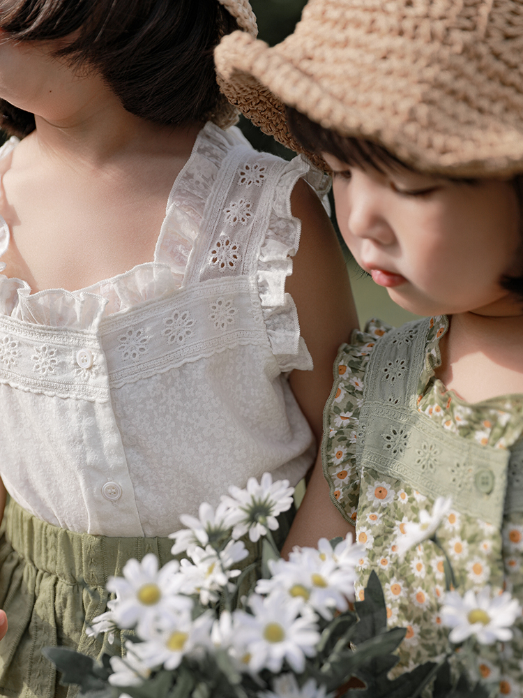 Abbigliamento per bambini ragazze estate sottile top per bambini bretelle dolci moda Bottoming Shirt Tide