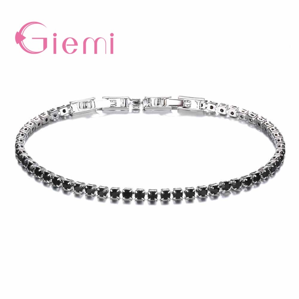 Top Newest Simple Stylish Ladies Women Bracelets 925 Sterling Silver Full Pave Micro CZ Austrian Crystal Bangles: 2