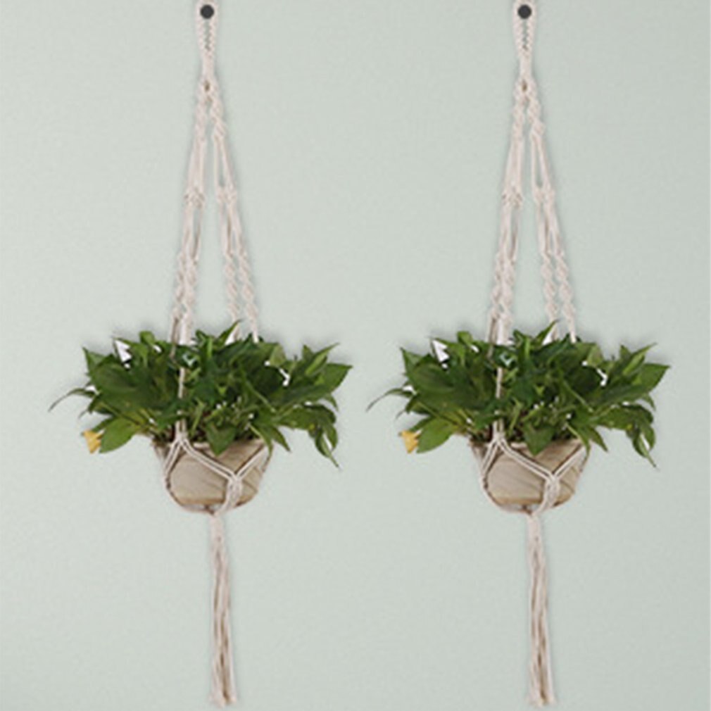 4-Pack Plant Hangers 4 Hooks Rope Flower Pot Holde... – Grandado