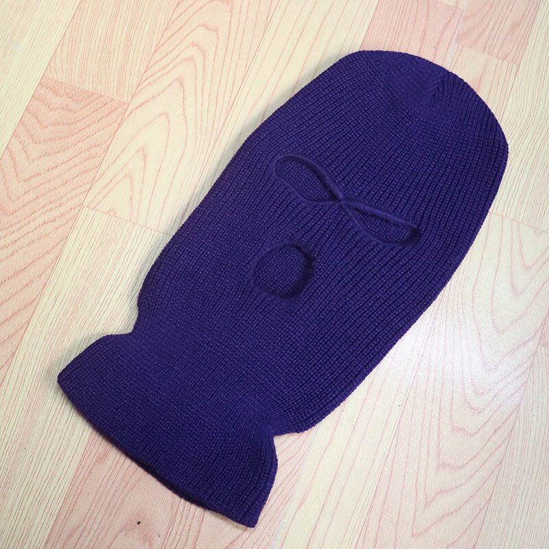 Sombreros clásicos de punto para hombre y mujer, gorros blancos cálidos para el invierno, Cosplay de CS Beanies informales, 3 agujeros, Unisex: Azul marino