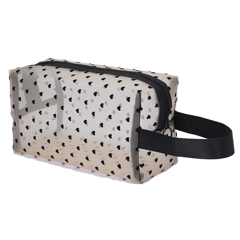 Coofit-Bolsa de maquillaje de malla transparente, organizador de cosméticos de gran capacidad, para exteriores, 1 unidad: 12