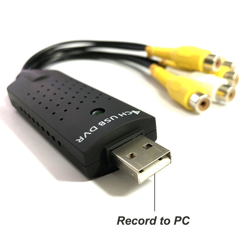 USB 2.0 Computer PC 4 Channel CVBS Audio Video Capture Card Video Grabber for DVR DVD VHS Player Security Camera Video Recorder