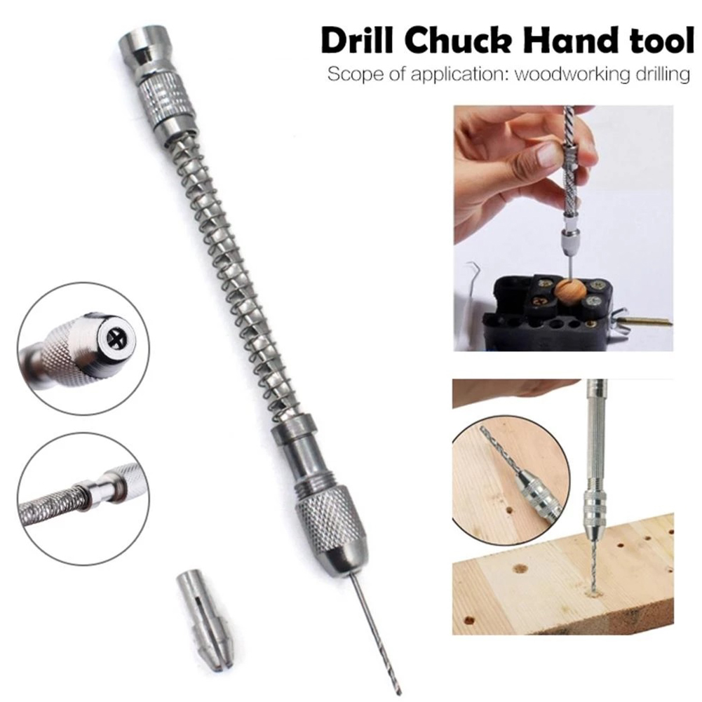 Bit handborr tryck träbearbetning 0.1-2mm borr borrning för snidning mini multiverktyg halvautomatisk legeringschuck