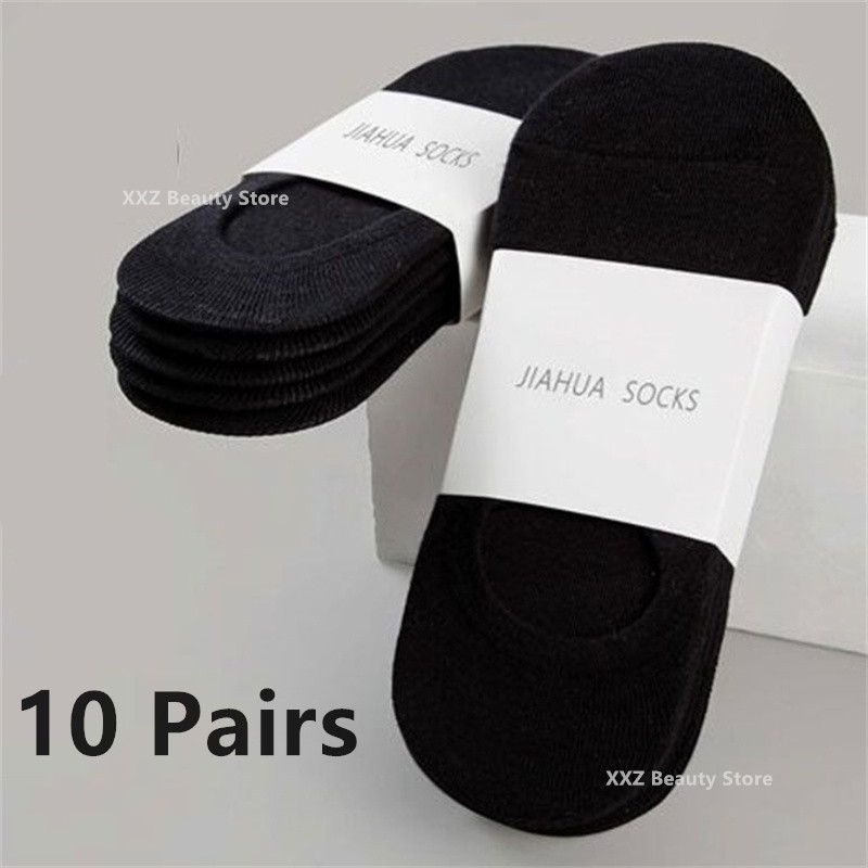 1/5/10/20 pares de calcetines náuticos de verano y otoño para hombres y mujeres, calcetines invisibles de algodón de silicona antideslizantes, calcetines tobilleros para hombre, zapatillas: Rojo azul